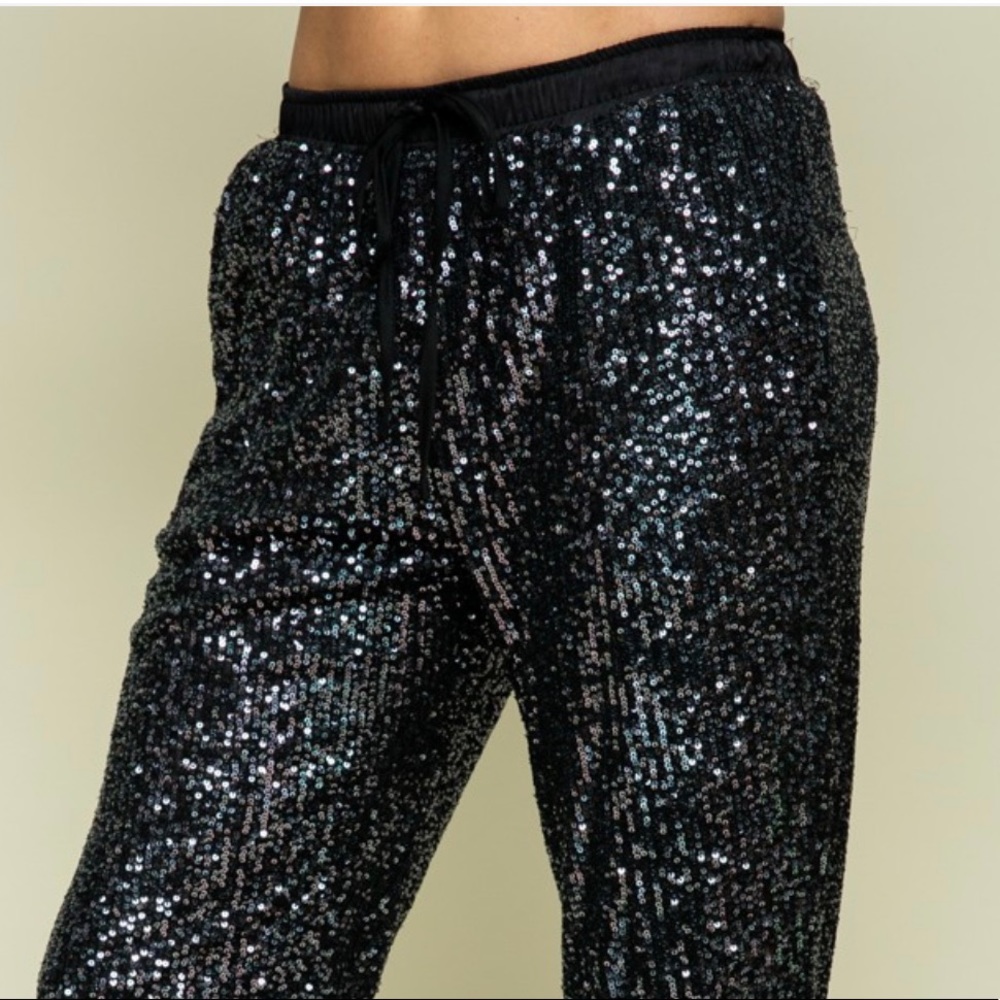 Midnight Sequin Joggers - Picture 6 of 10